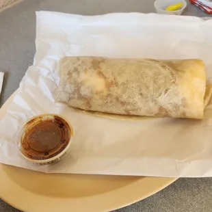 Bean and cheese burrito