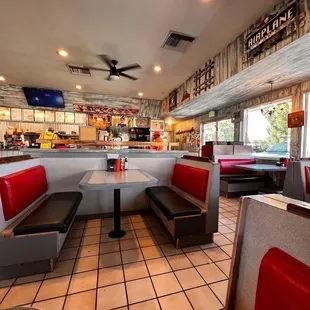 the inside of a restaurant