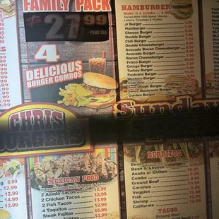 Here is the best I can get of the menu, it was at night. 09/2024.