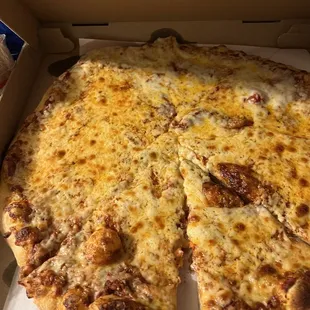 Cheese pizza is huge!!