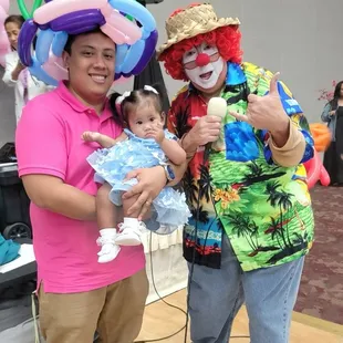 Chris da Clown with my baby and husband