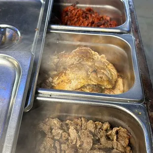 chicken wings and fried chicken, interior