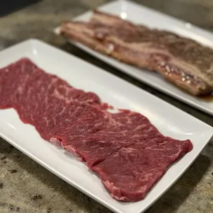 Sang galbi and marinated galbi