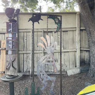 Outdoor metal sculptures