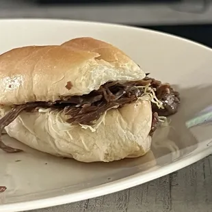 Chris's whole Roast Beef Poboy with a few shreds of micro thin lettuce and a pathetic small amount of meat.  Never again!