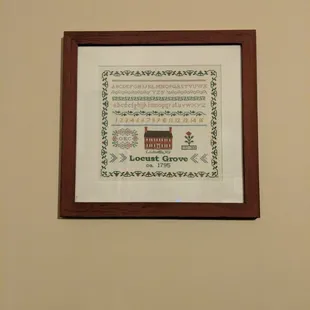 A wedding gift that Chris framed for us