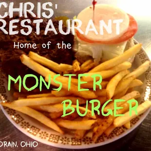 onster burger and fries