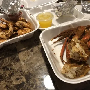 Shrimp and crab legs