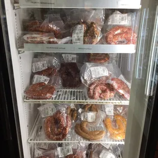 So many different kids of sausage.