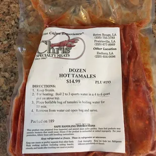 Hot tamales