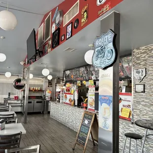 the inside of the restaurant