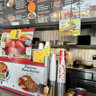 the menu of the restaurant