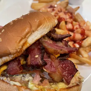 The Colossal (pastrami cheeseburger)