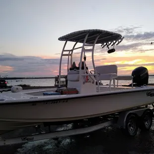 Loading up after we were able to get back on the water.