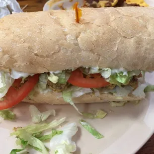 HALF of the oyster poboy