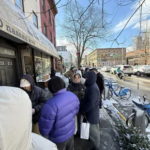 Line about five minutes before opening