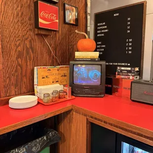 Cute interior and menu