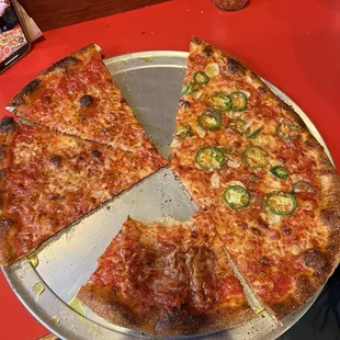 Half Regular, half Fresh Garlic/Jalapeño