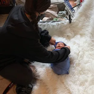 Christen patiently and gently working with our baby boy!