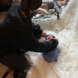 Behind the scene of Newborn Session