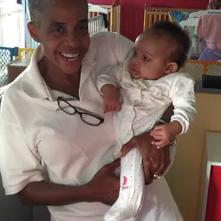 Belle is being loved by all the staff. The best Infant teacher out there mama Stevie