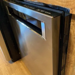 So called properly installed dishwasher sticking out two inches