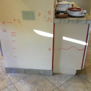 Built in cabinets were detroyed!