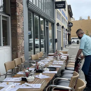 outside, sushi and sashimi