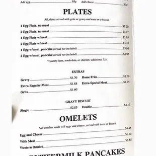 a menu for breakfast sandwiches