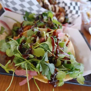 a plate of food on a table