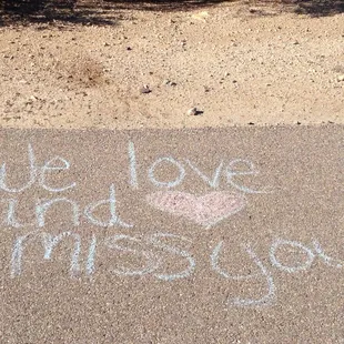 Drawings at the park for Christina.