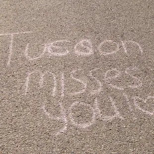 Drawings at the park for Christina.