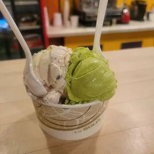 Red bean (adzuki) and matcha
