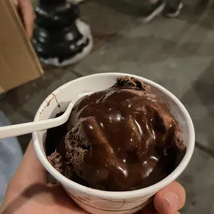 Chocolate Mousse with fudge