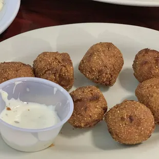 Hush puppies with ranch dip