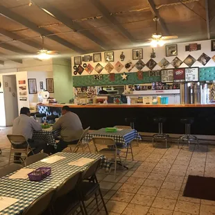 people sitting at tables