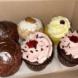 a variety of cupcakes