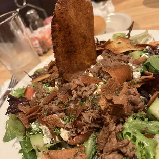Athena Salad with shaved steak