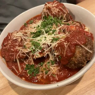 Chicken Parmesan special with meatballs added.