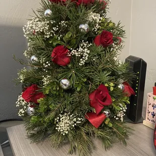 Christmas tree bouquet