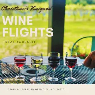 a table with wine glasses on it