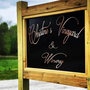 a sign for a winery