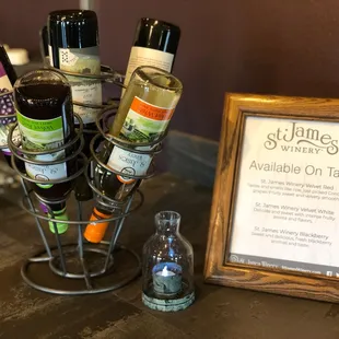 bottles of wine in a wine rack