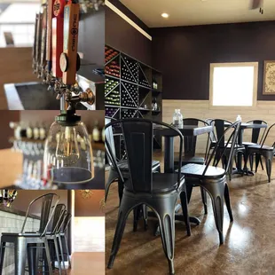 Tasting room seating inside and outside