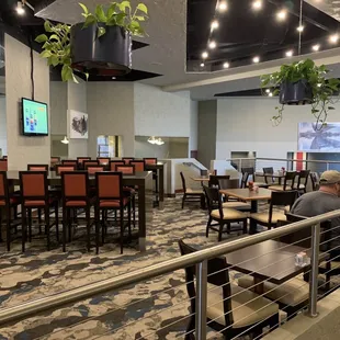 Upper level of dining area.