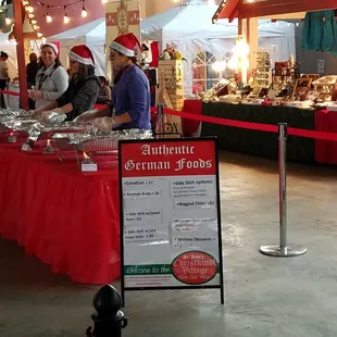 German Food area (cash only)