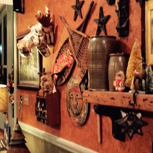 Strategic placed things to look at with a story for each piece.