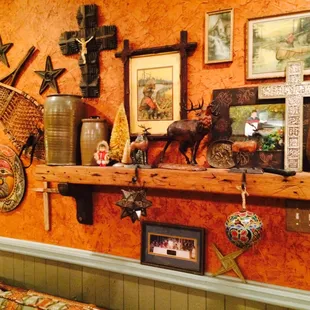 The Textured Wall really sets the stage for her pieces.