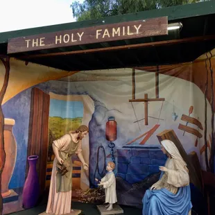 Scenes are placed in the median of busy Euclid Avenue in downtown Ontario each Christmas season.