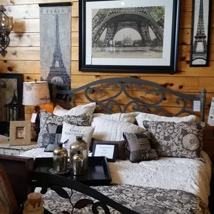 The home goods and furniture displays upstairs at Christmas Point Wild Rice Co. are beautiful.